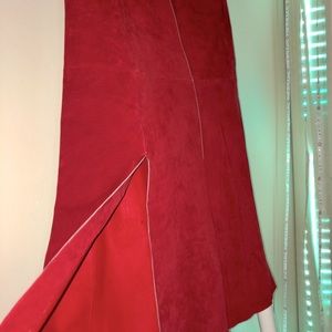 Beautiful Leather longer length Skirt -beautiful lining and design